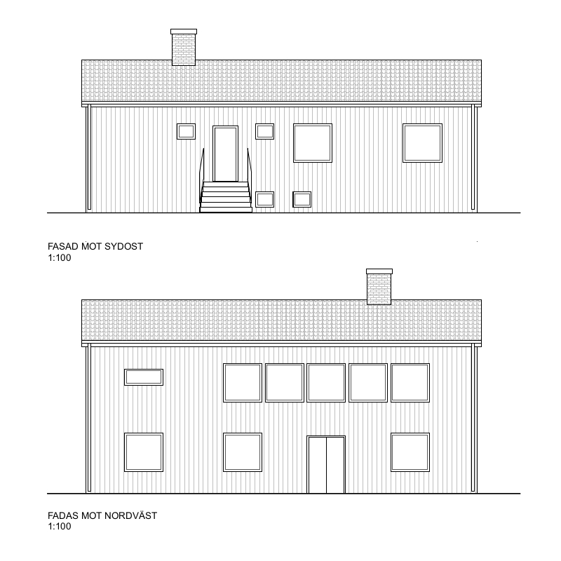 Facade views of the family house